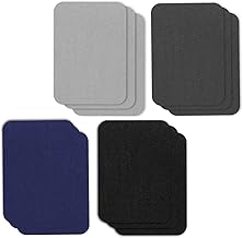 12 Pieces Iron-on Patches, Fabric Repair Patches, Iron-on Patches for Clothes, Shoes, Jeans, Hats (Black, Dark Blue, Dark Grey, Light Grey)