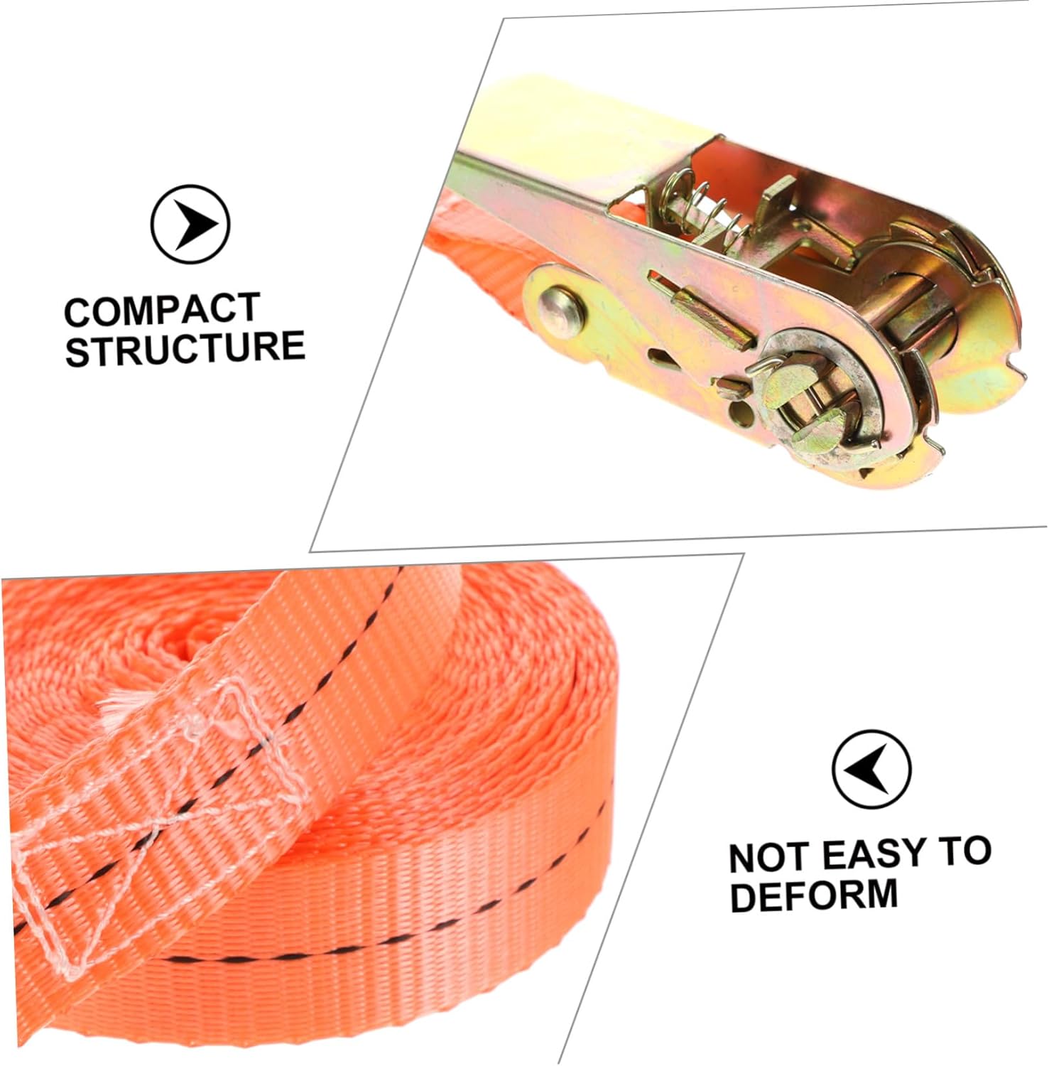4pcs Heavy Duty Ratchet Cargo Straps with Steel Hooks Polyester Tie Down for Trucks Trailers Motorcycles Secure Hauling