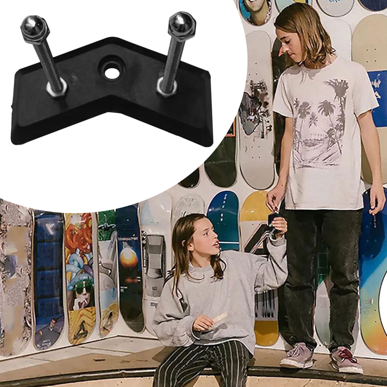 Skateboard Hangers for Wall - Vertical Skateboard Rack | Snowboard Display Stand, Storage Rack for Patio Wall Garage Bedroom Living Room