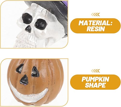 Miniatura 9 de POPETPOP 2 piezas de decoraciones de Halloween, decoración de calavera de acuario, decoración de Halloween, decoración de pecera, suministros