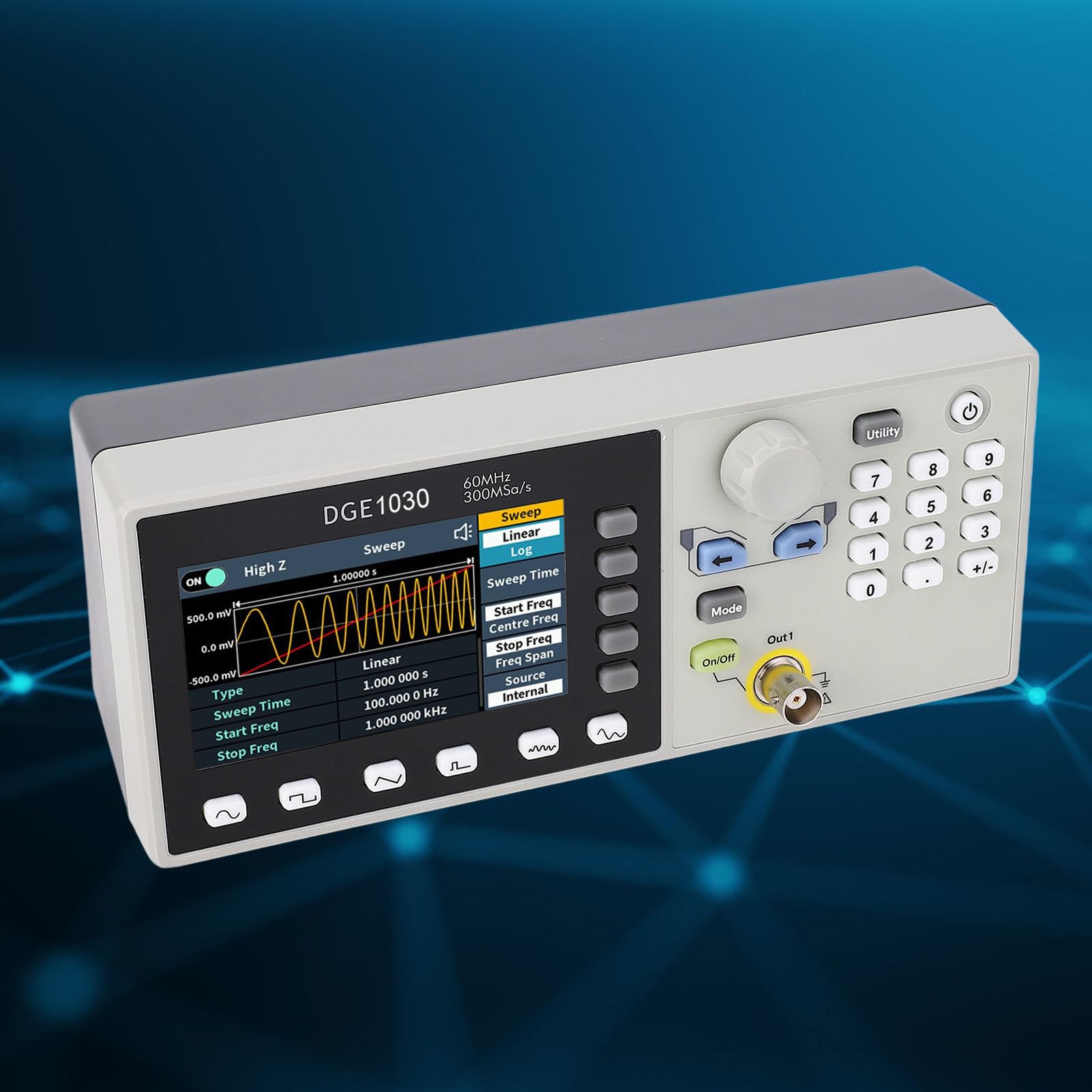 Generador de Funciones de Generador de Forma de Onda Arbitraria de un Solo Canal Frecuencia de Muestreo de 125 MS/s 100-240 V (Enchufe de la UE)