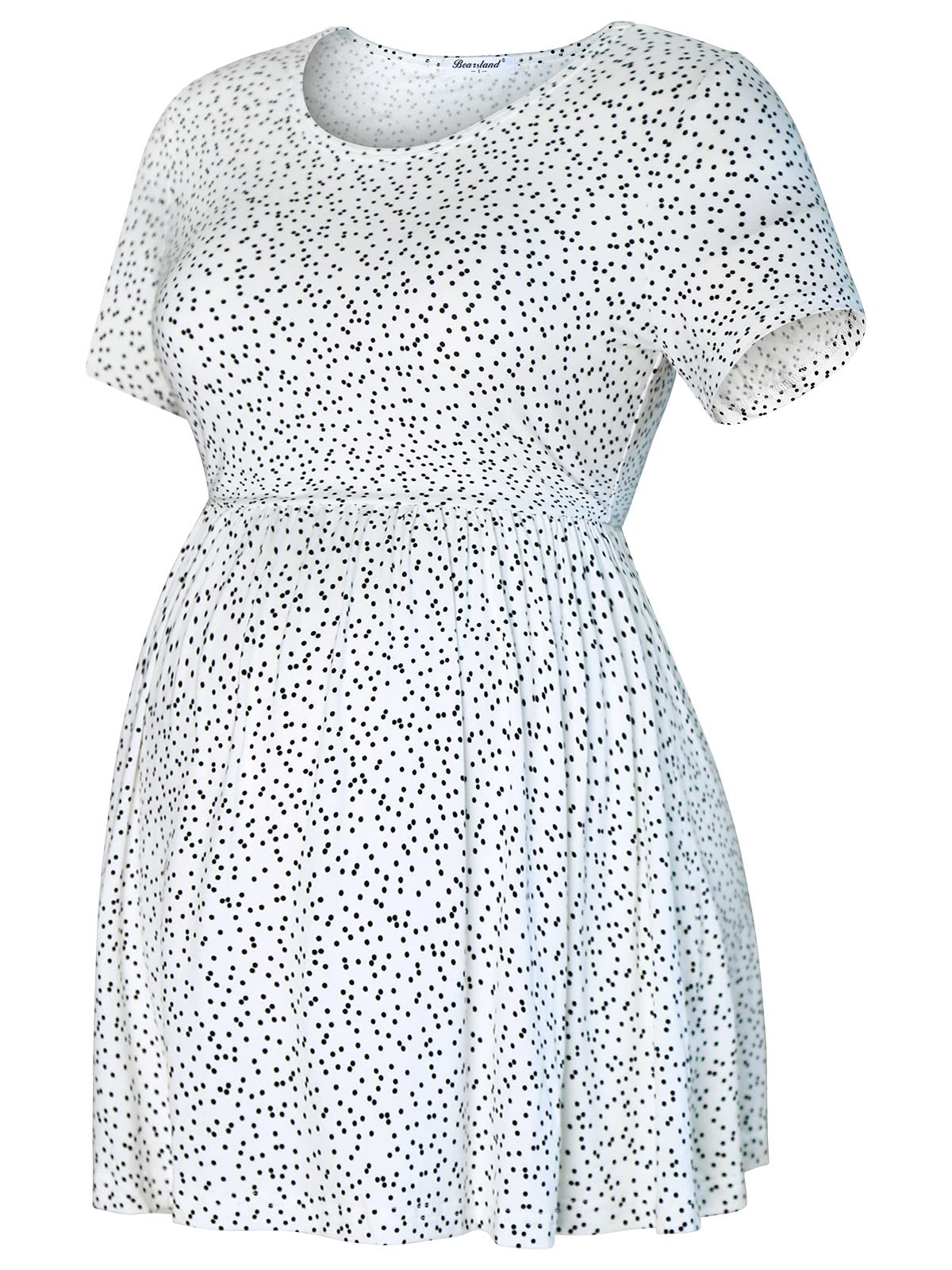 Bearsland Top maternità Donna Manica Corta Girocollo Camicia maternità Vestiti Gravidanza