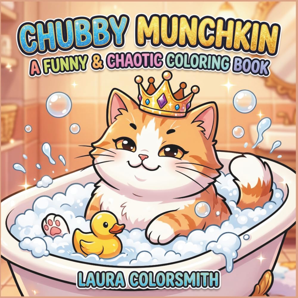 Chubby Munchkin – A Funny & Chaotic Coloring Book: Cute & Cozy Short-Leg Munchkin Cats for Kids and Adults