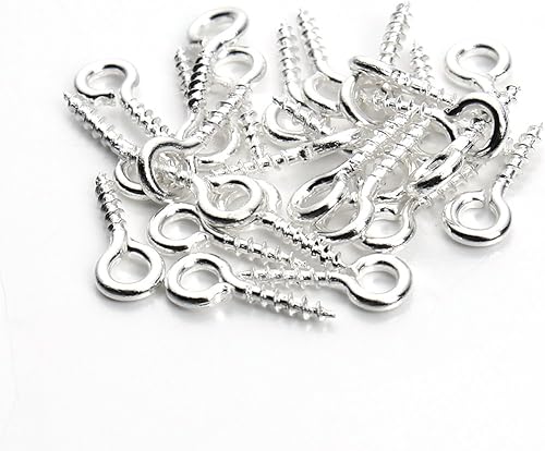 Miniatura 18 de 200 ganchos de metal para tornillos de 0.55 pulgadas/0.276 x 0.551 in, resistentes para hacer joyas de bricolaje, proyectos de arte y manualidades