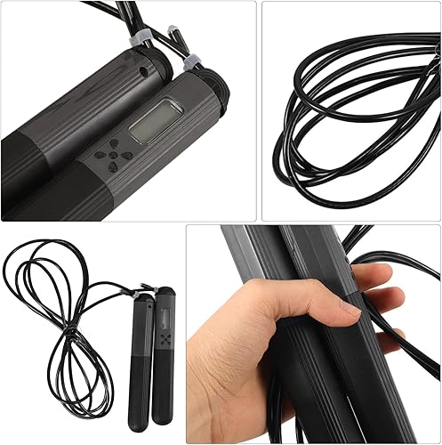 Miniatura 3 de Weighted Smart Jump Rope with Anti-skid Handles for Adult Fitness Digital Jump Counter Portable Heavy Jumprope for Men and Women Workout Training