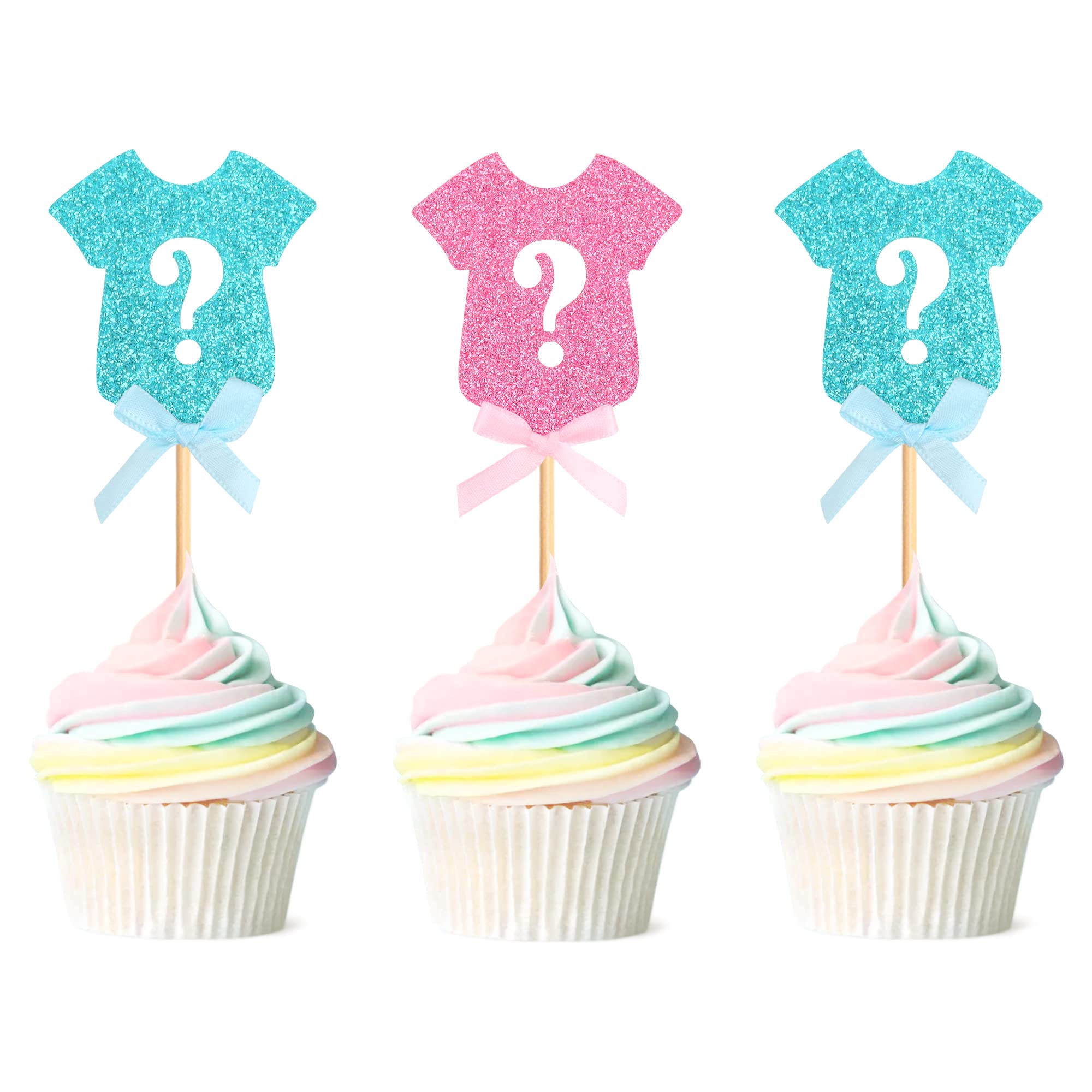 Lot De 24 Décorations De Cupcakes à Paillettes Or Rose Avec