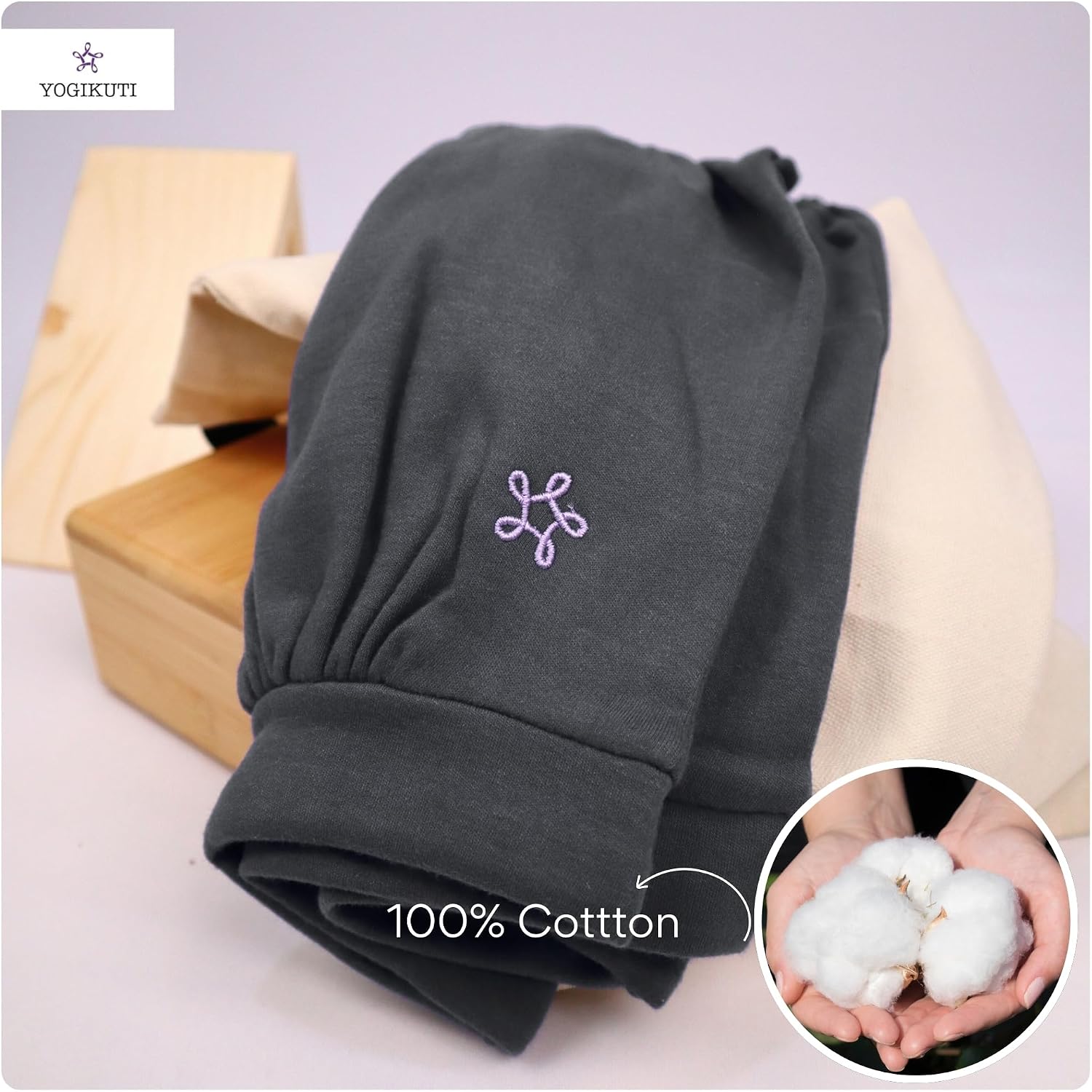 Yogikuti 100% Cotton Yoga Shorts – Unisex, Stretchable & Soft, Breathable Workout Shorts for Men & Women