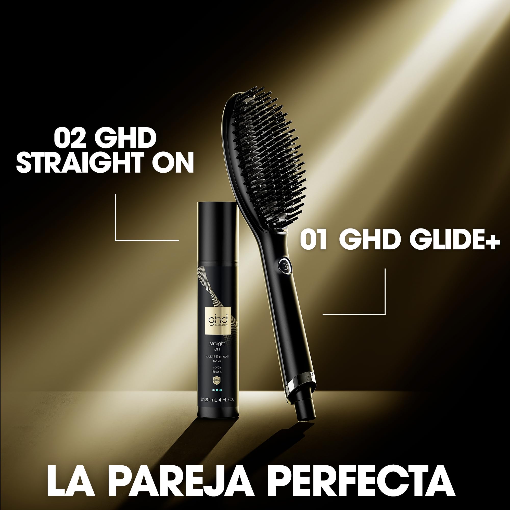 ghd Glide+ - Cepillo Térmico Alisador de Pelo, Acabado Liso Natural