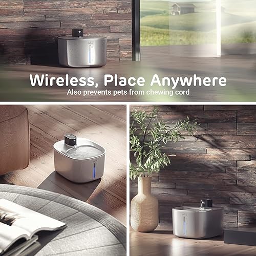 Miniatura 7 de iPettie Kits de filtros de fuente de agua para fuente de agua de gato de acero inoxidable de pista, IP-WF-S04-F8