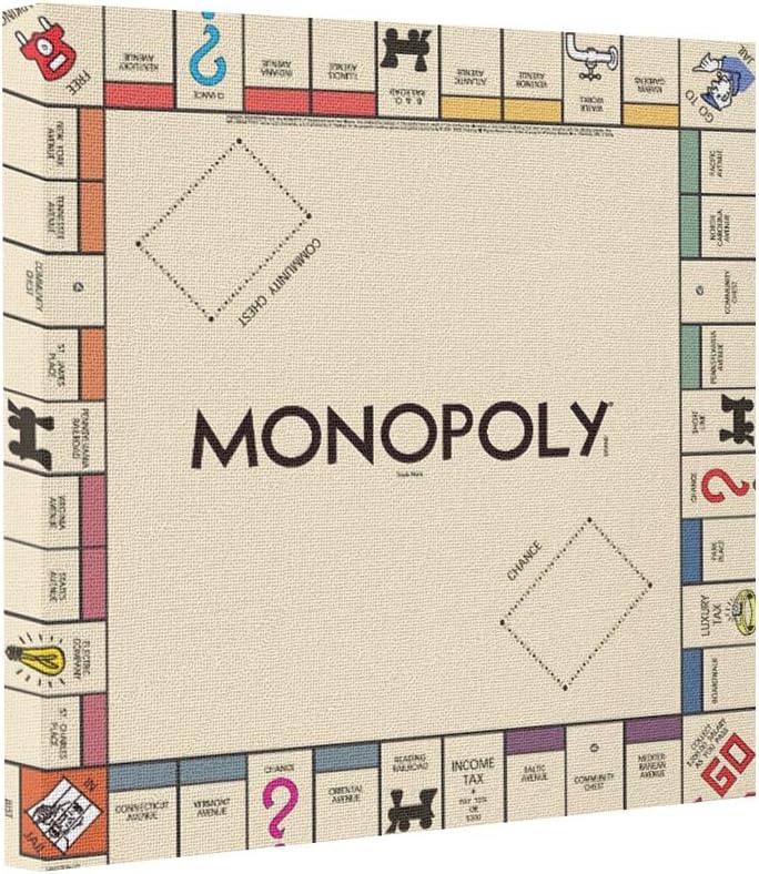 Butter Tisse Abstract Art Canvas Vintage Monopoly Game