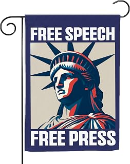 VOTANTA (12"x18") Free Speech Free Press Garden Flag Defend Democracy Anti Felon President No Kings In America Resist Political Gift Outdoor Sign Yard House Patio Decorations Welcome Flag Double Sided