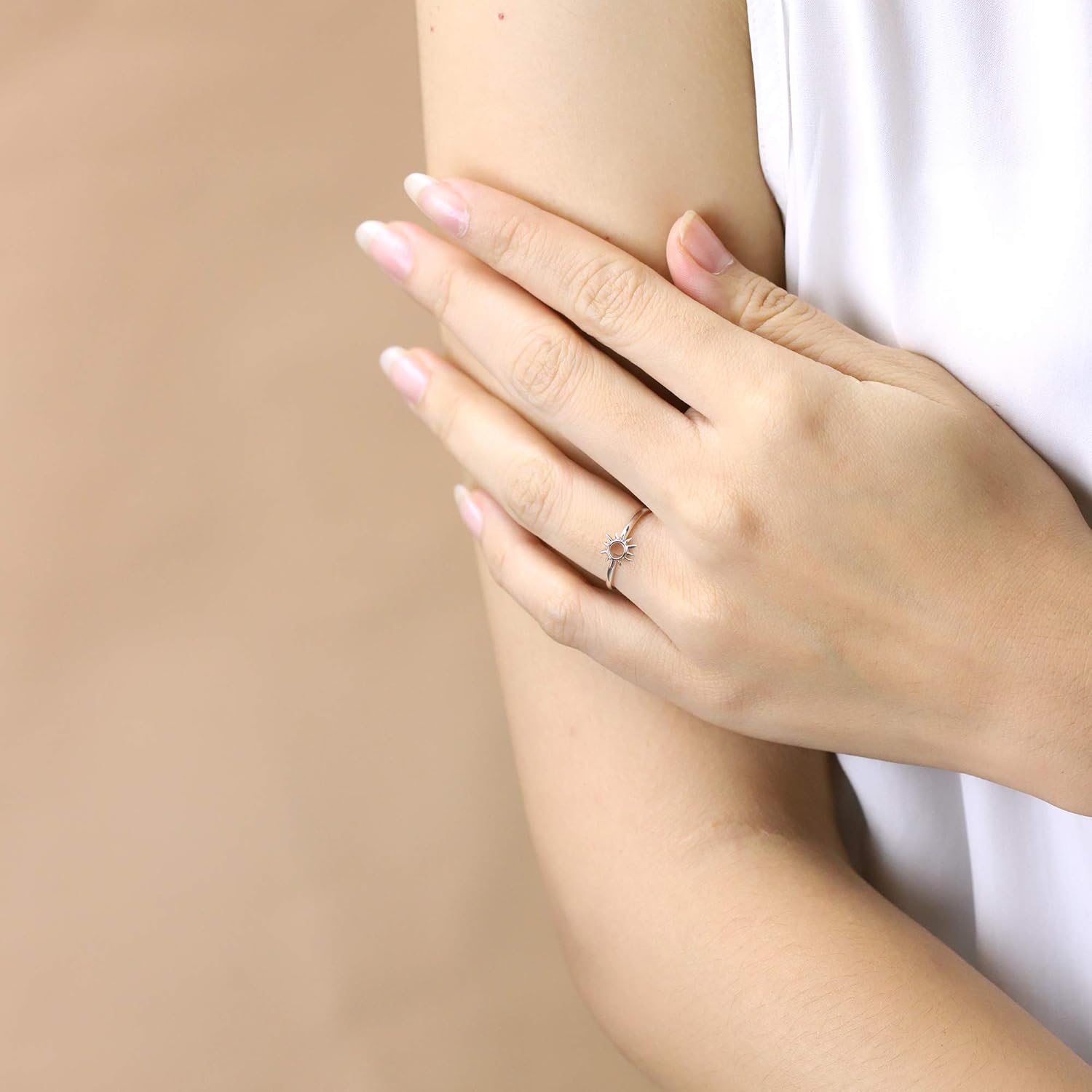 Boma Jewelry Sterling Silver Sunburst Open Circle Ring, Size 9 - Image 2