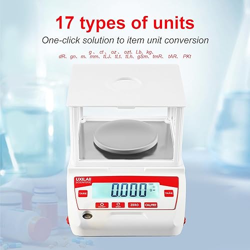 Miniatura 6 de Balanza analítica 3.53 oz x 0.00 oz GN ct Unidad Laboratorio Científico Balanza Electrónica Balanza Pantalla LCD con RS232 para Escuelas de