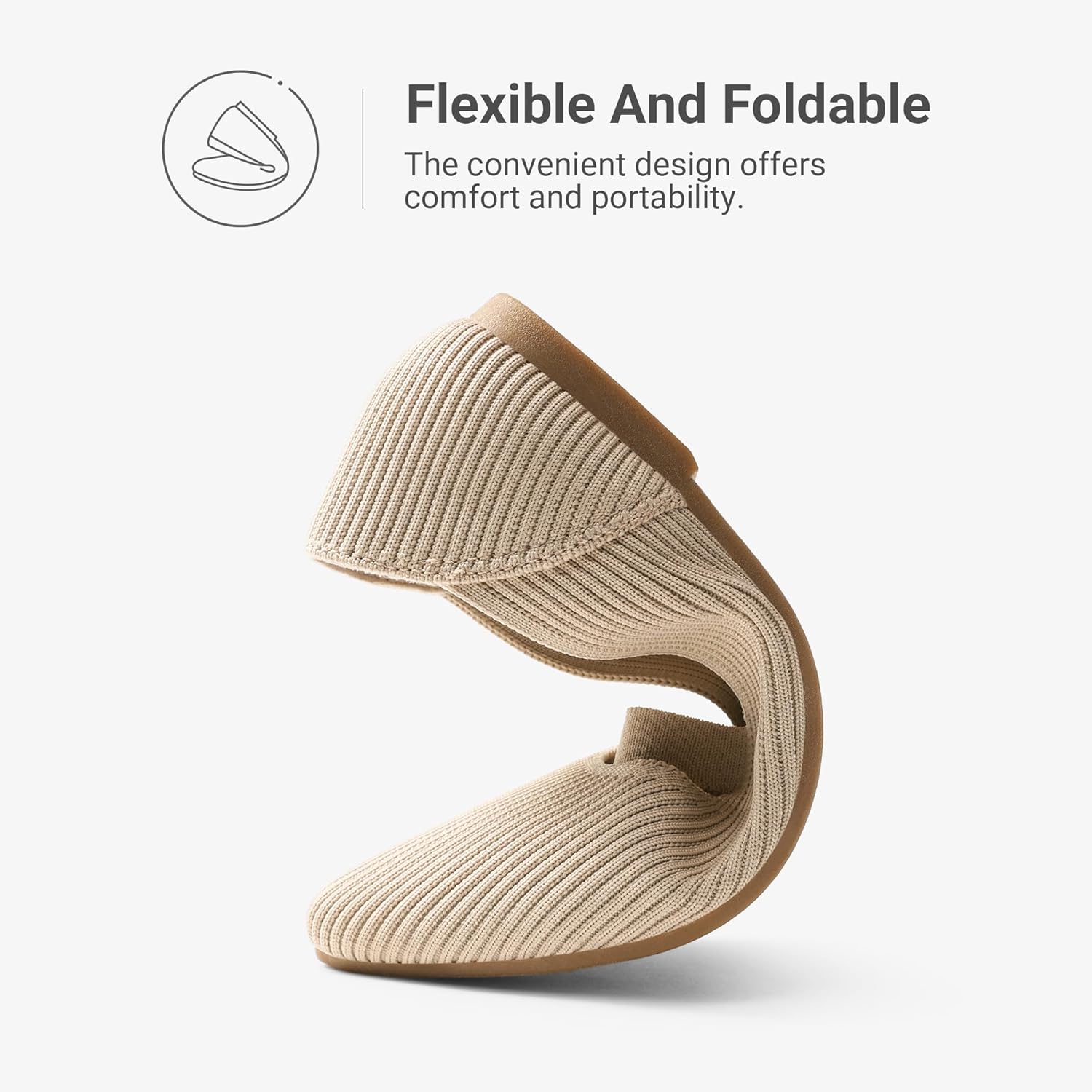 DREAM PAIRS Women's Knit Ballet Flats Pointed Toe Comfortable Dressy Flats for Work Office Shoes Mary Jane Flats - Image 4