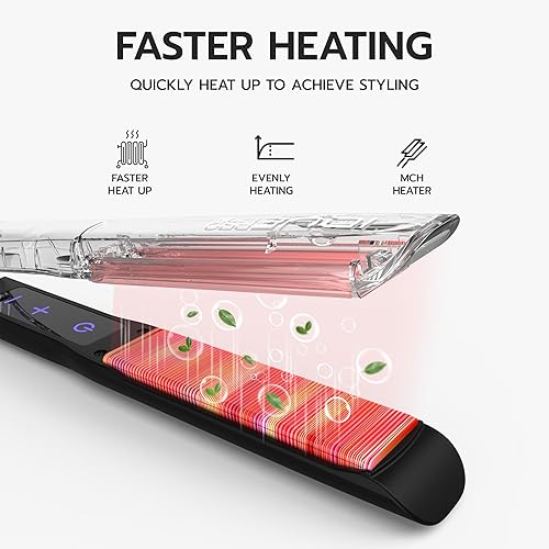 Miniatura 6 de iQUE Plancha de pelo y rizador 2 en 1 | Placas de titanio con función iónica | Calienta en 2 segundos | Temperatura ajustable de hasta 480 °F |