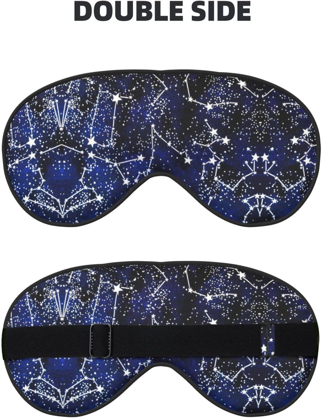 Glow in The Dark print Unisex Sleeping Eye Mask,Soft Blocking Eye Mask Adjustable Strap Sleeping Face mask image 2