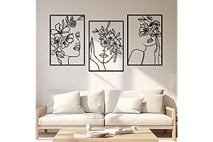 DETENE Black Women Wall Decor: Modern Line Art Celebrating Feminine Beauty