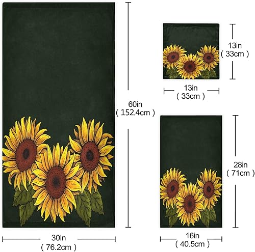 Vista 45 de ALAZA Juego de toallas de baño, toallas de fuego de agua de béisbol, 3 piezas, 1 toalla de baño, 1 toalla de baño, 1 toalla de mano, juego de 3