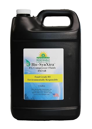 Renewable Lubricants Compressor Oil, 1 gal, ISO 68, Yellow