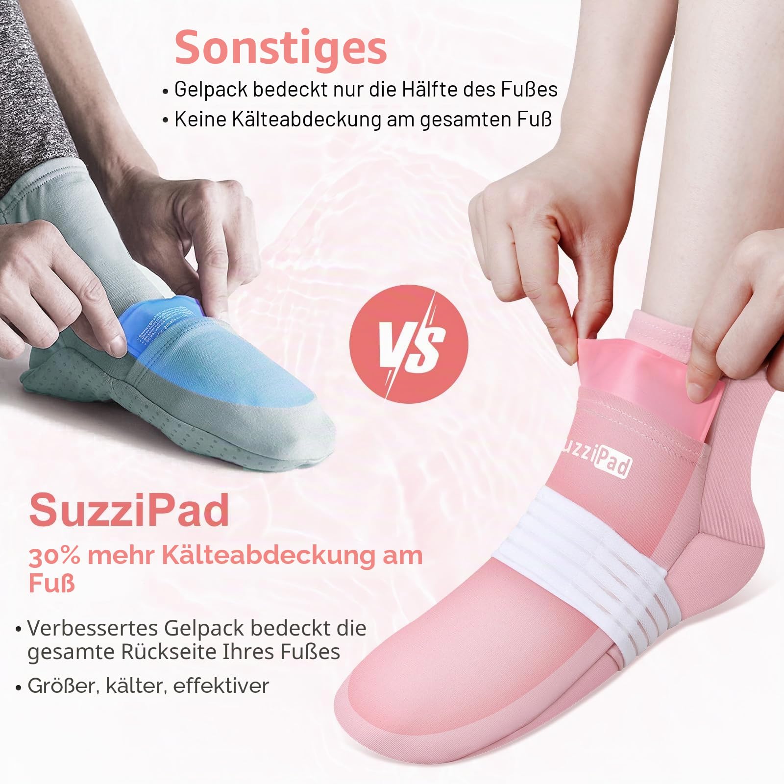 SuzziPad Cold Therapy Socks and Hand Ice Pack, Cold Gloves for Chemotherapy Neuropathy, Ice Caps for Chemotherapy, Chemo Care Package for Women and Men, Ideal for Carpal Tunnel, Foot Pain Relief, L