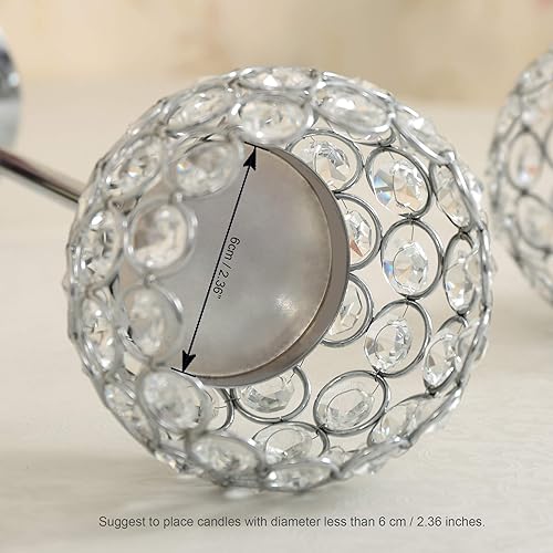 Miniatura 9 de VINCIGANT Paquete de 2 portavelas votivas para decoración de aniversario, celebración de Halloween, boda, mesa de café, centros de mesa decorativos