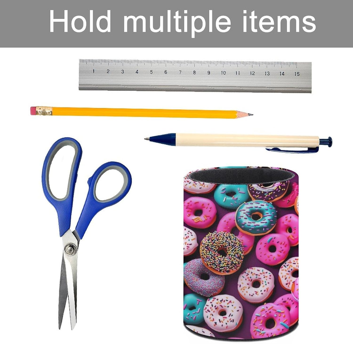 Office Donut Desk Organizer Pen Holder Round image 5