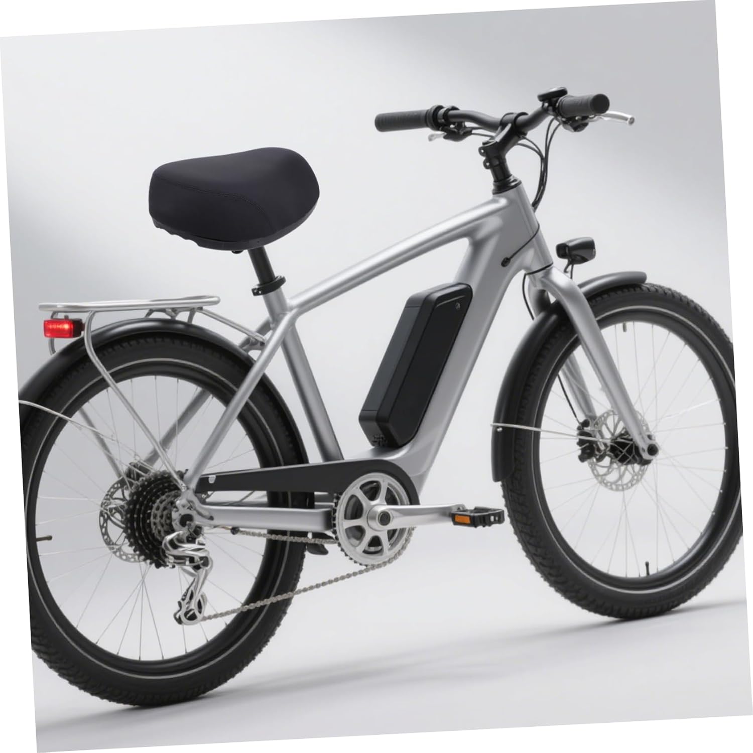 Bike Seat Cushion Thickened Wide Comfortable Saddle for Electric and Road Bikes Ergonomic Shock Absorbing Padding for Men Women Lightweight Portable Replacement Cushion