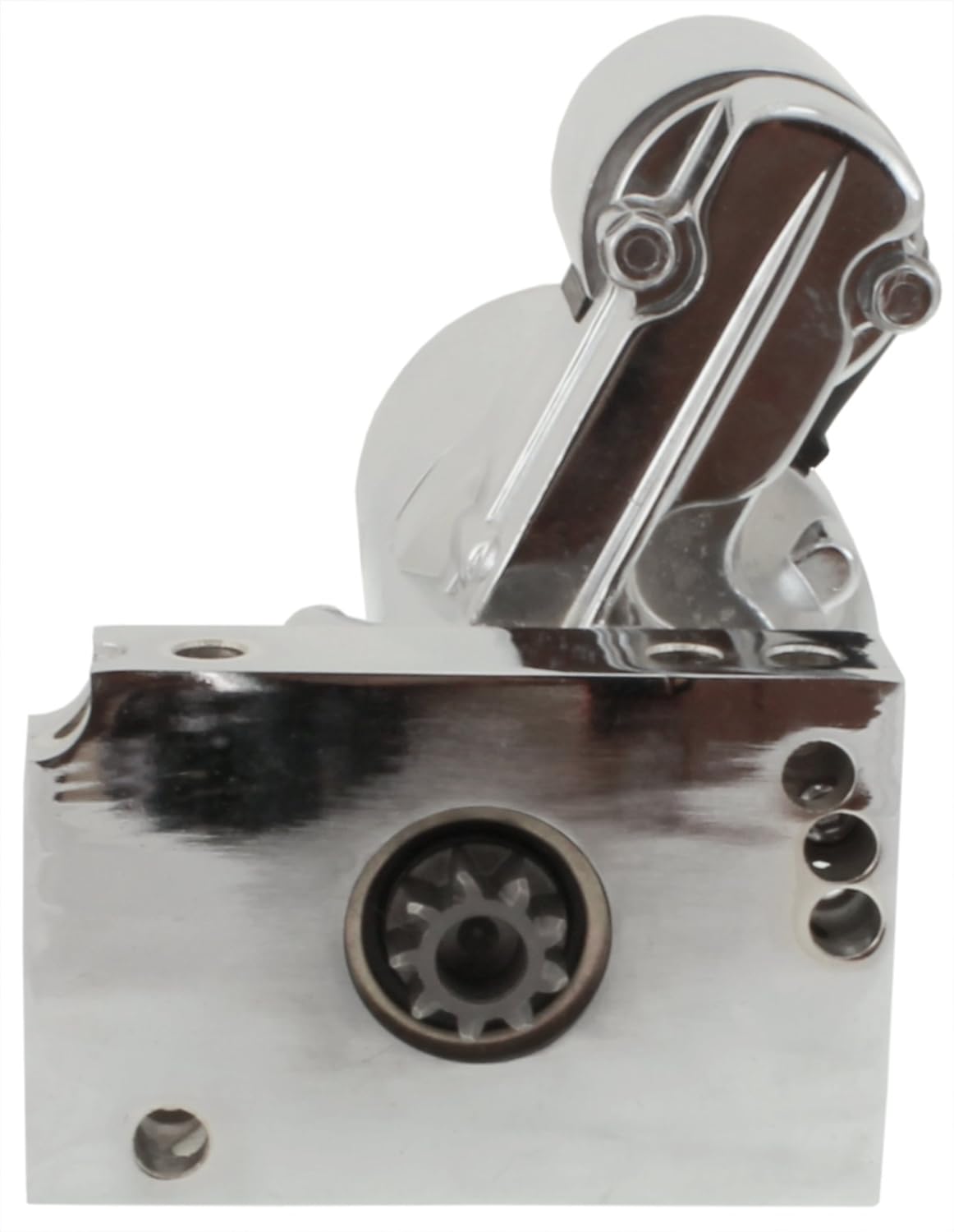 Premium Chrome 3HP Mini Starter 327 350 Hot Rod Chevy BBC SBC Big Block Small Block 153/168 Tooth Flywheel Super Torque Gear Reduction 12363128 10097 240-14104 S-81365 4N1601 44-1601 244-1601 114280