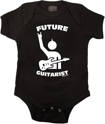 Future Guitarist Rock Baby Onesie Black