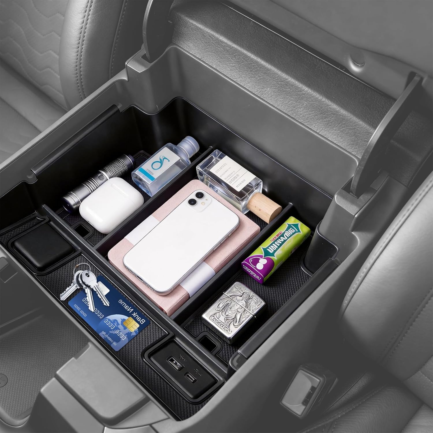 Center Console Organizer for Refreshed 2022-2026 Chevrolet Silverado/GMC Sierra 1500 Accessories, Full Armrest Box Storage Tray for 2024-2026 Chevy Silverado/Sierra 2500HD 3500HD, Bucket Seats ONLY