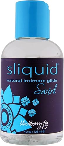 Sliquid Lubricantes Swirl Natural Intimate Glide, Higo BlackBerry, 4.2 onzas