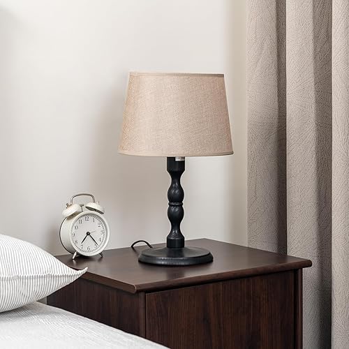 Miniatura 4 de Juego de 4 pantallas de lámpara para base E27, pantalla ovalada de tela para lámparas de mesa y luz de pie, pantallas de 8.2 pulgadas superior x