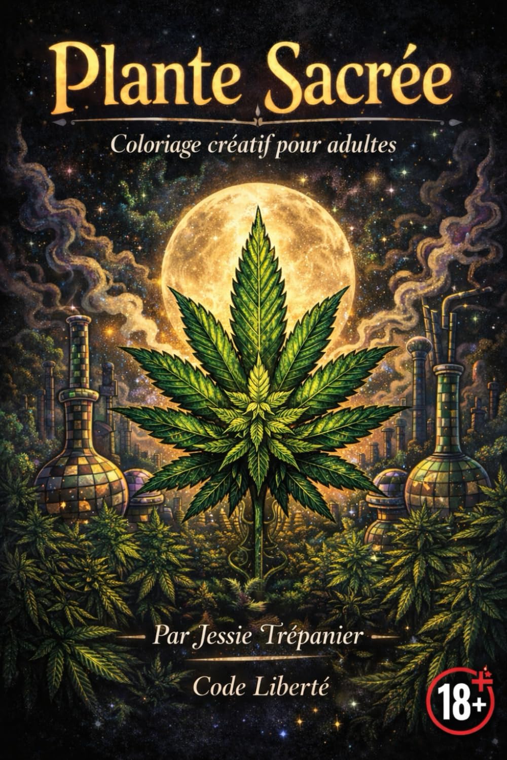 Plante sacrée: Coloriage créatif pour adultes – inspiration végétale