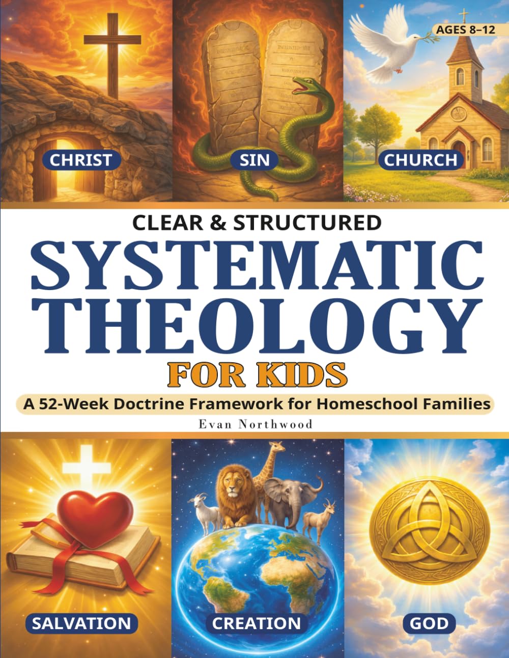 Clear & Structured Systematic Theology for Kids: A 52-Week Doctrine Framework for Homeschool Families to Teach Christian Beliefs, Build Biblical Foundations, and Grow Confident Faith in Kids 8–12
