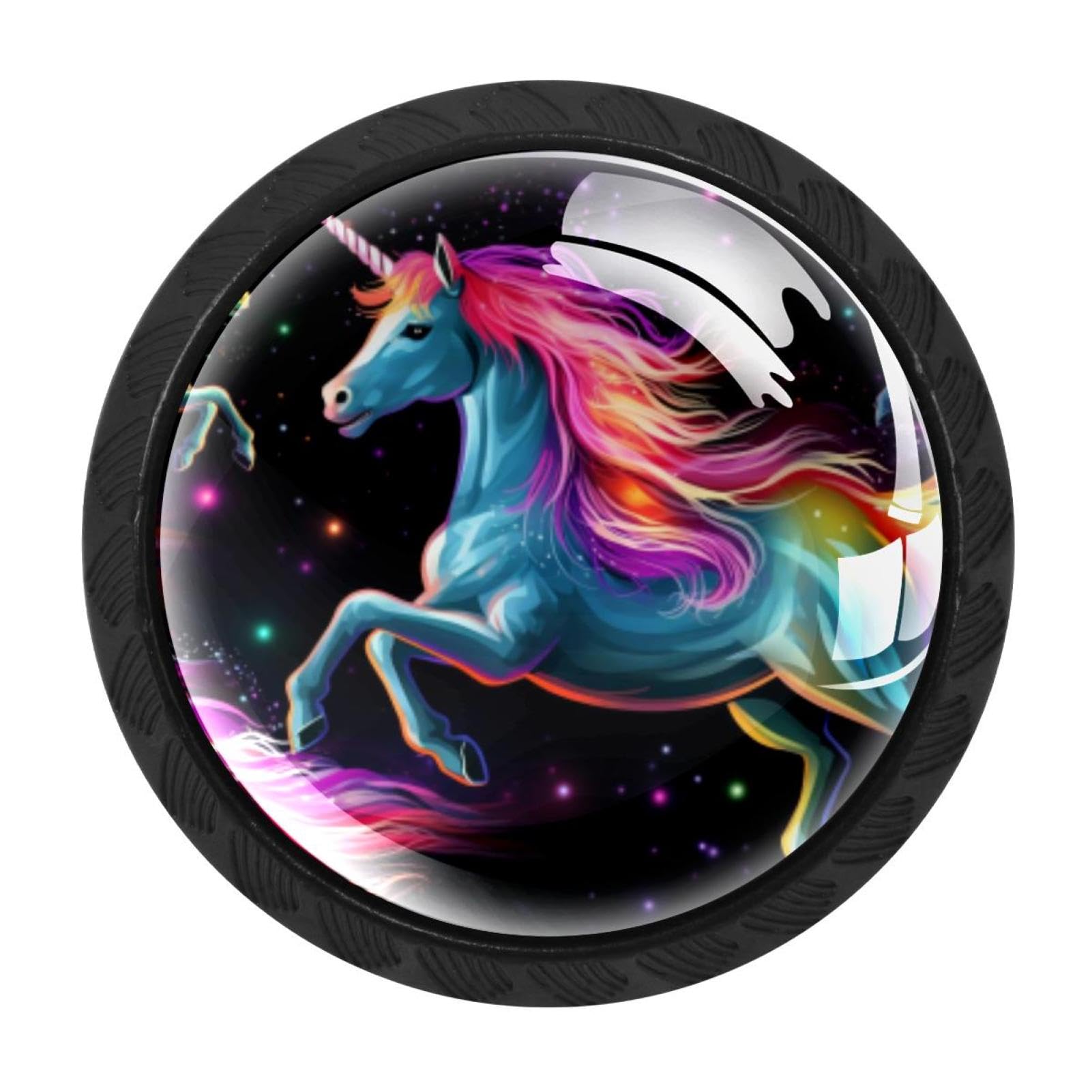 Chenzzzz Multicolored 05 4 Pack Rainbow Unicorn Drawer Knobs Cabinet Knobs Crystal Glass Knobs Pulls Handles For Kitchen Cabinet Hardware Cupboard Door Dresser Wardrobe Home Decor