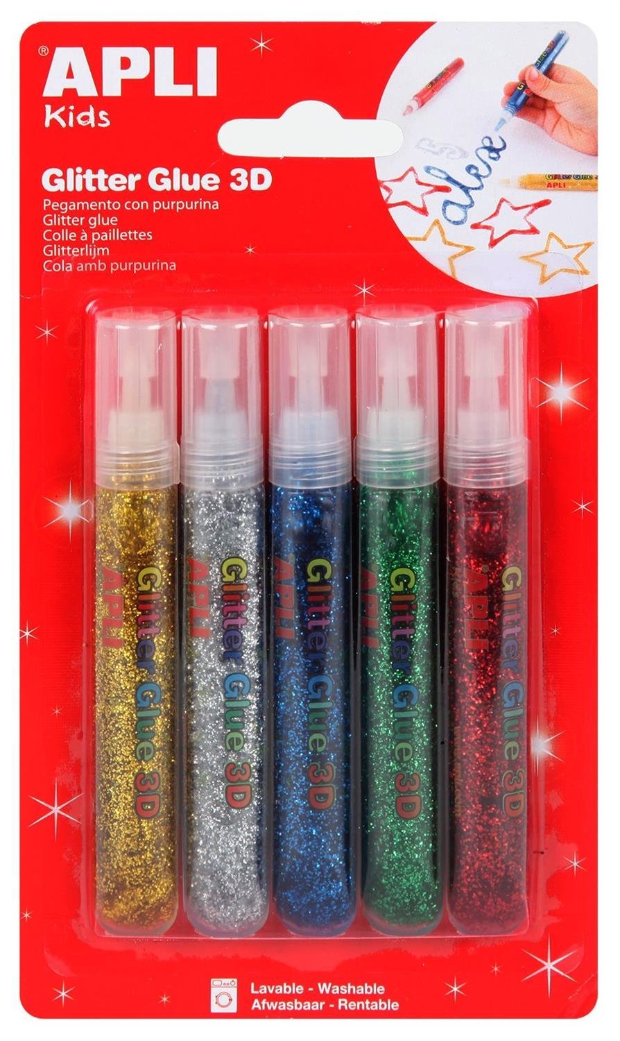 Apli kids 13223 Glitter Glue Assorted Metallic Colours