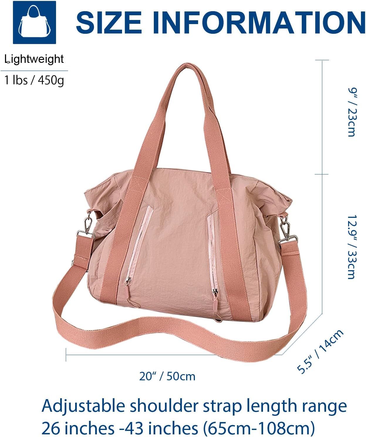 Sursee Large Tote Bags for Women Crossbody Shoulder Purses Travel Duffel Bag Sports Gym Bags - Image 4