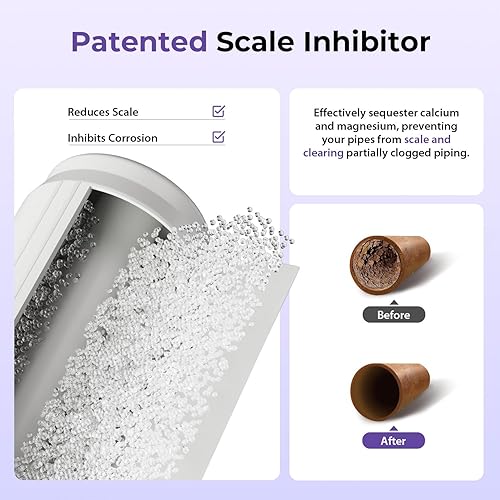 Miniatura 3 de iSpring Sistema de filtro de agua antiincrustante para toda la casa, reduce hasta un 99% de cloro, olor y sedimentos, descalcificador de agua de 2