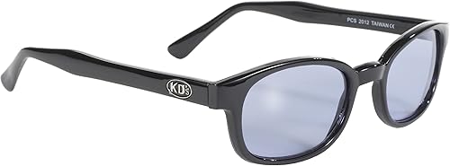 Pacific Coast KD's Biker Sunglasses - Black Frame With Yellow Lens Motorcycle Glasses