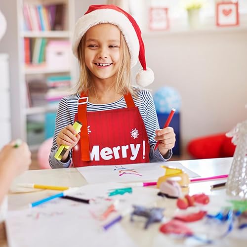 Miniatura 3 de Fiodrimy Delantales para niños, delantal artístico para niñas, niños, delantal de pintura con bolsillos ajustables para cocinar, hornear y cocinar
