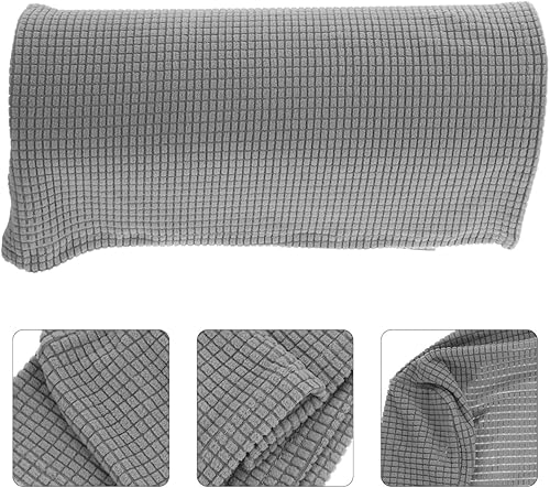 Miniatura 4 de BESPORTBLE 2 fundas elásticas universales para reposabrazos de sofá, protectores de brazo de forro polar, lavables a máquina u oficina, reclinable,