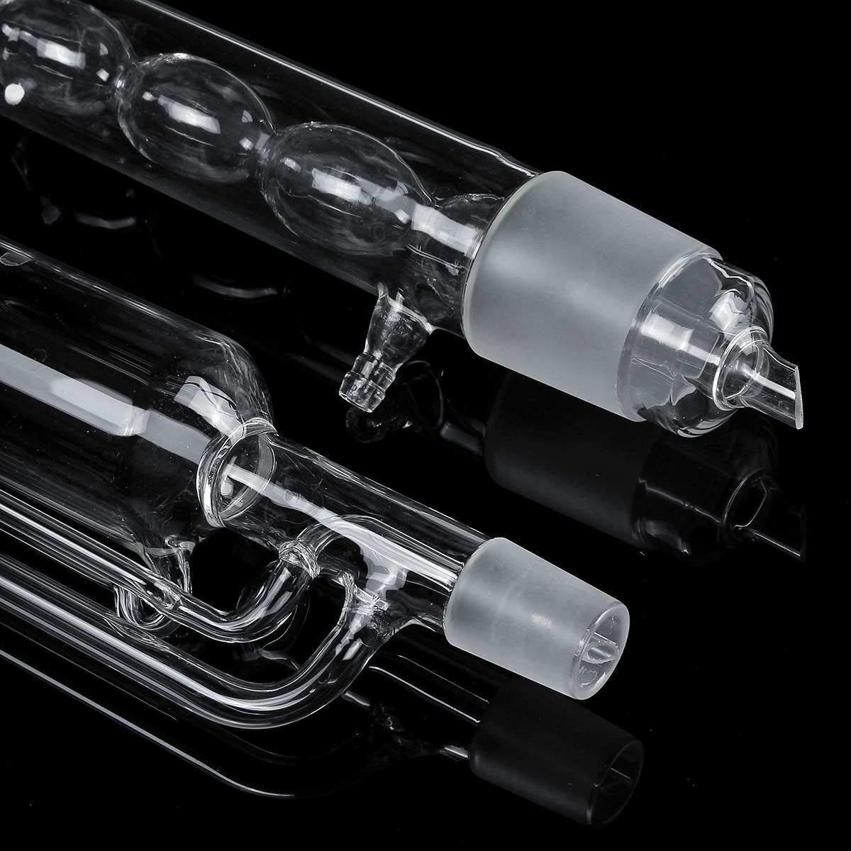 4pcs / Set/Set da 500ml Lab Glass Soxhlet Extractor Consentaster Set con Due Boccette a Fondo Piatto 24/29 305mm 45/40 Tube Lab Kit for Laboratorio