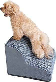 万博出展_【飛び降りのケガを防ぐ】ペット階段 犬 ステップ [洗えるカバーと持ち手付き]段差スロープ ペットステップ ペットスロープ 猫 階段 ドッグステップ 犬用スロープ 滑り止め付き 小型犬 シニア犬 高さ30cm（黒 2段）