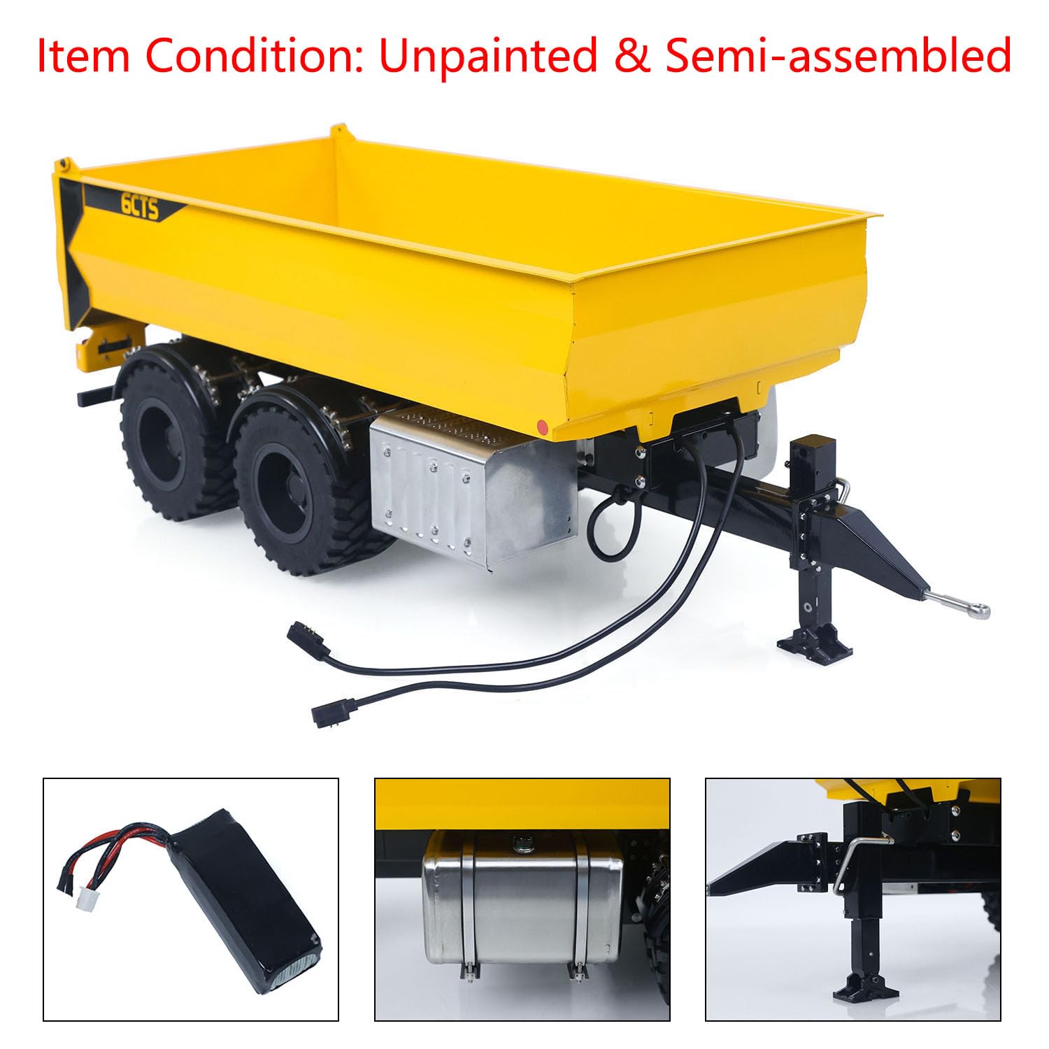 TOUCAN RC HOBBY Cut Modell 1/14 Metall 2 Achsen Hydraulische Kipper Anhänger KIT für LR914 Funk gesteuerte Bagger BAU Fahrzeug RC Digger Adult Advanced Model