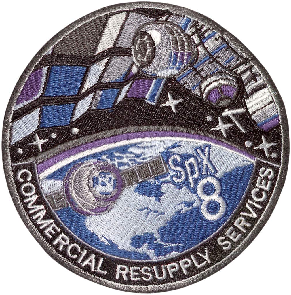 A-B emblems CRS SpaceX 8 Embroidered Patch 10cm Dia