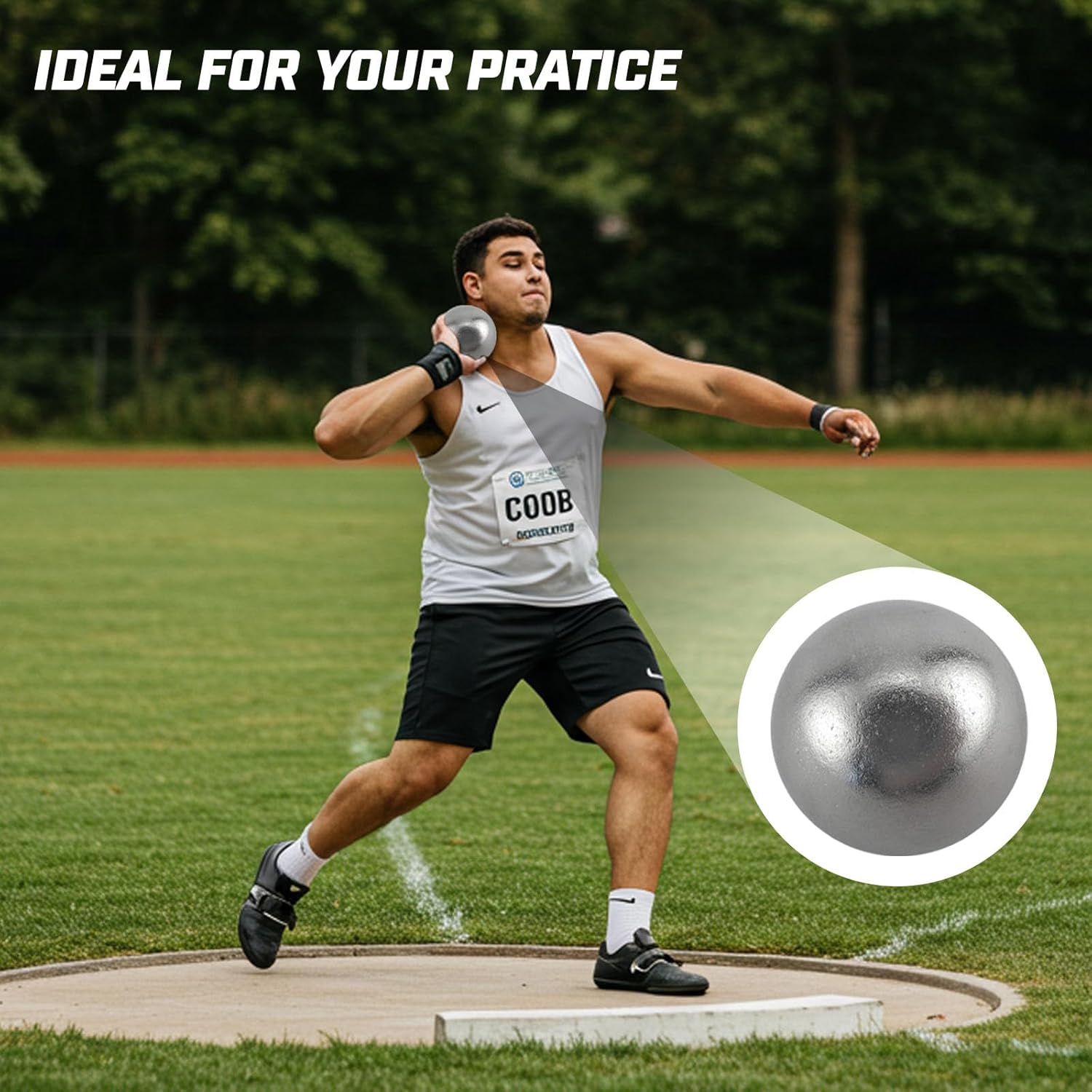 2 Pcs Shot Put Rubber Discus for School Track and Field Discuses for Outdoor Practice Throwing