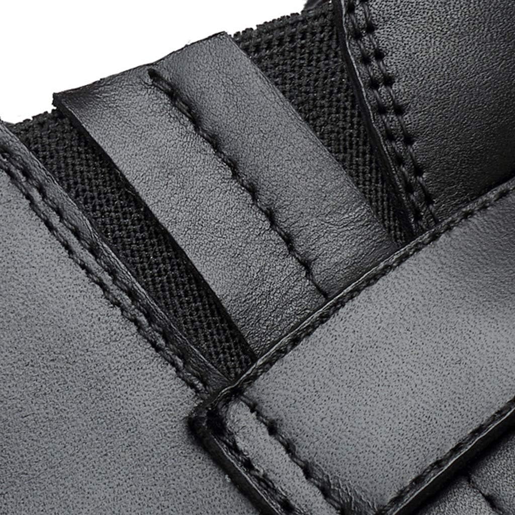 Men's Buckle Booties,Winter Cotton Lining Formal Shoes Ankle Boots Outdoor Urban Work Boots,Black1 A-43/UK 8.5/US 9