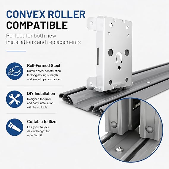 DIYHD 60 Bypass Mirror Closet Door Bottom Track Replacement, 2 Pack