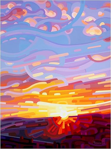 Trademark Fine Art Lienzo decorativo para pared, diseño de Mandy Budan "Firefall", para sala de estar, dormitorio u oficina, 14 x 19 pulgadas