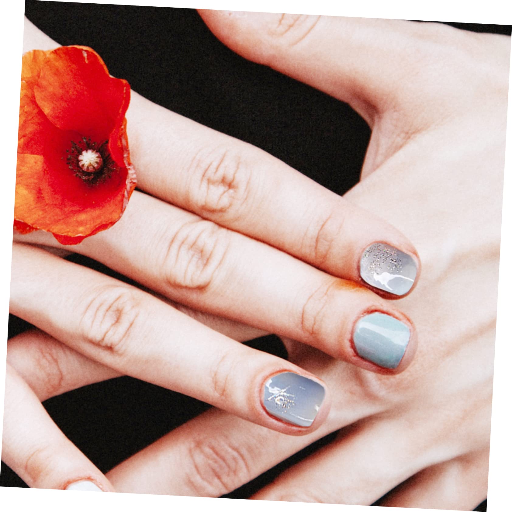5 Set Adesivi Per Unghie Autoadesivi Decorazioni Per Nail Art Facili Applicare E Rimovibili Per Manicure Te Design Adatti Per Domestico 6 Fogli*5